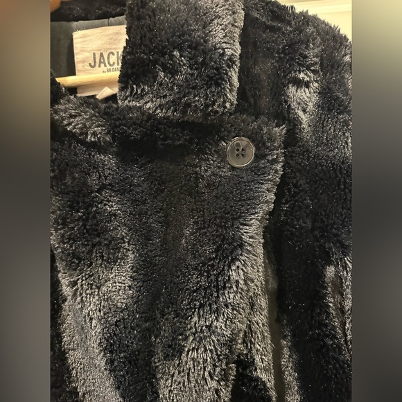 BB Dakota Women's Plush Black Teddy Jacket - Picture 9 of 12